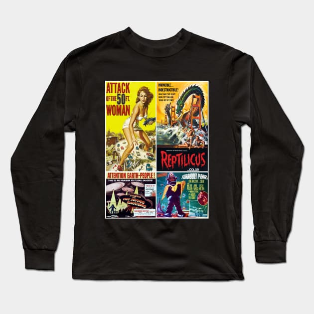 Sci-Fi Poster Collection #9 Long Sleeve T-Shirt by RockettGraph1cs